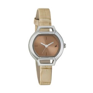 Fastrack Quartz Analog Brown Dial Leather Strap Watch for Women – 6104SL02