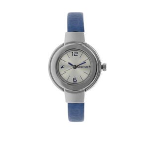 Fastrack Quartz Analog Silver Dial Leather Strap Watch For Women – 6113SL02