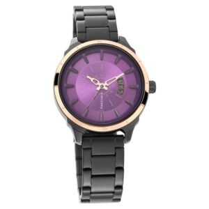 Fastrack All Nighters Quartz Analog Purple Dial Stainless Steel Strap Watch for Women – 6187KM03