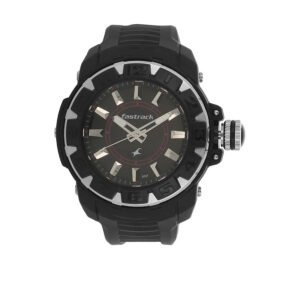 Fastrack Quartz Analog Black Dial Plastic Strap Watch For Men – 9334PP02