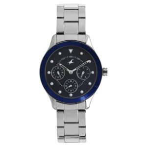 Fastrack All Nighters Quartz Multifunction Blue Dial Metal Strap Watch For Women – 6163KM01