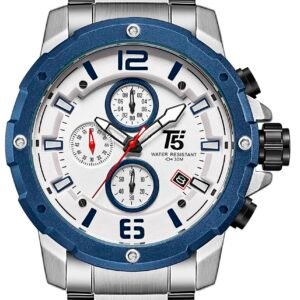 T5-White Dial Metal Strap chronograph  watch for MenH3589LH