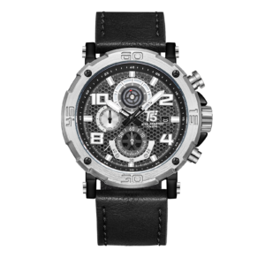 T5 -Black Chronograph Silicone Strap Watch for men H4020GA