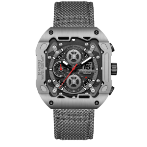 T5 -Grey Chronograph Silicone Strap Watch for men H4096GB