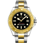 NTN Multifunction Black Dial Steel Strap Watch for Men with Japanese Movt.