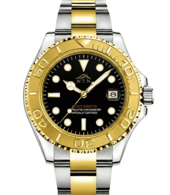 NTN Multifunction Black Dial Steel Strap Watch for Men with Japanese Movt.