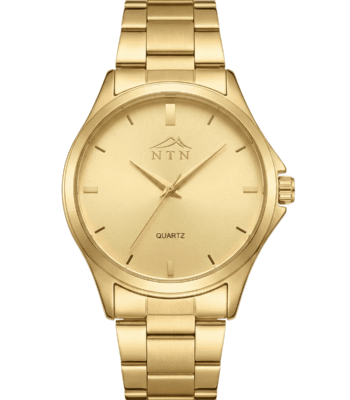 Tone men's watch with steel strap and Japanese movement.