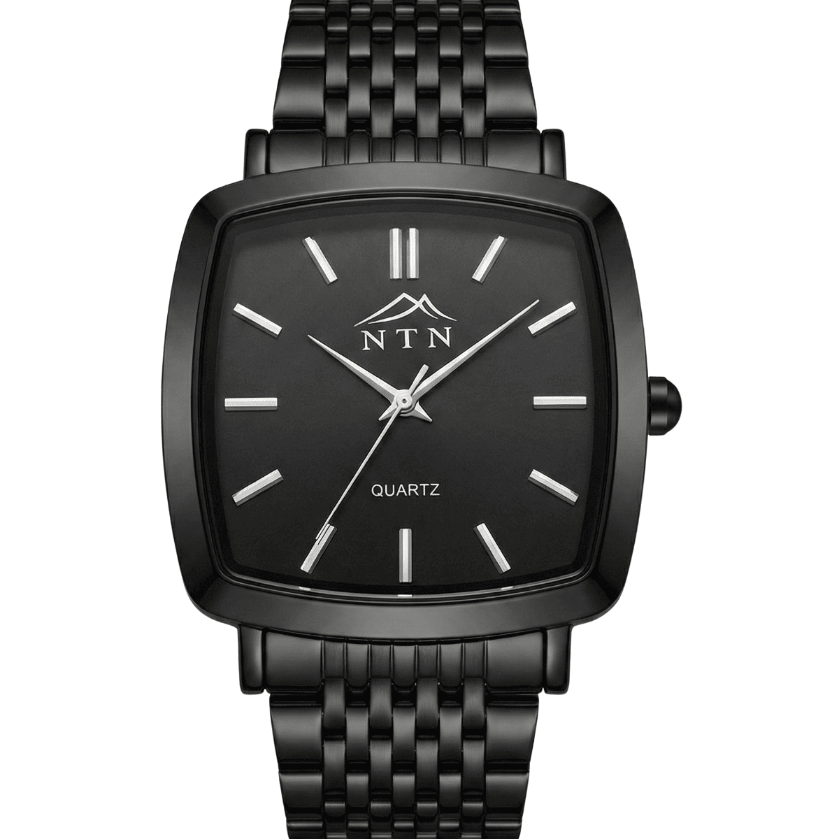 Nepal Trade Network Quartz Watch NTN Quartz Black Dial Steel Strap Watch for Men with Japanese Movt.