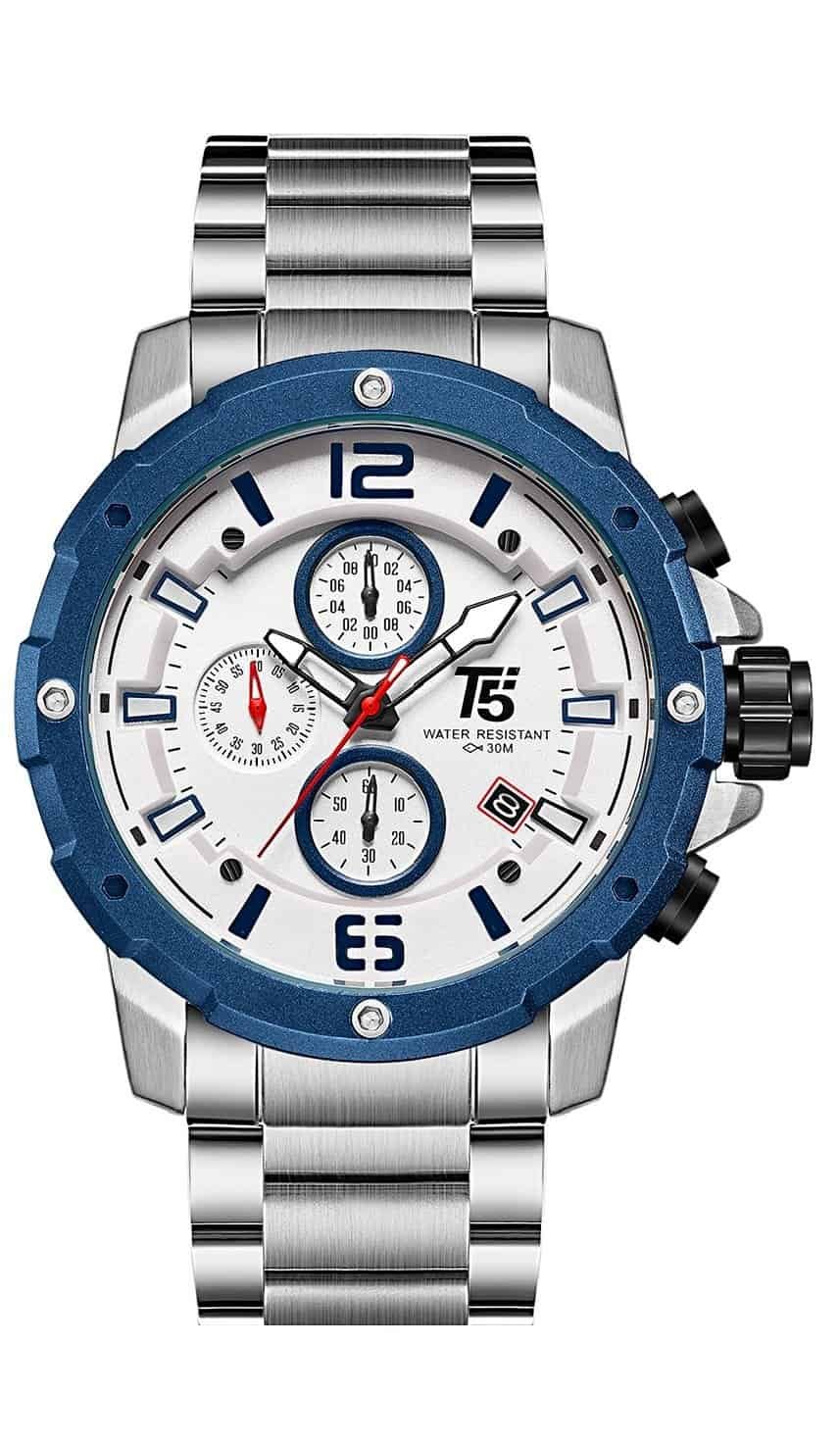 H3589G_L-HA-Copy.jpg T5-White Dial Metal Strap chronograph Watch for Men H3589LH - Image 1