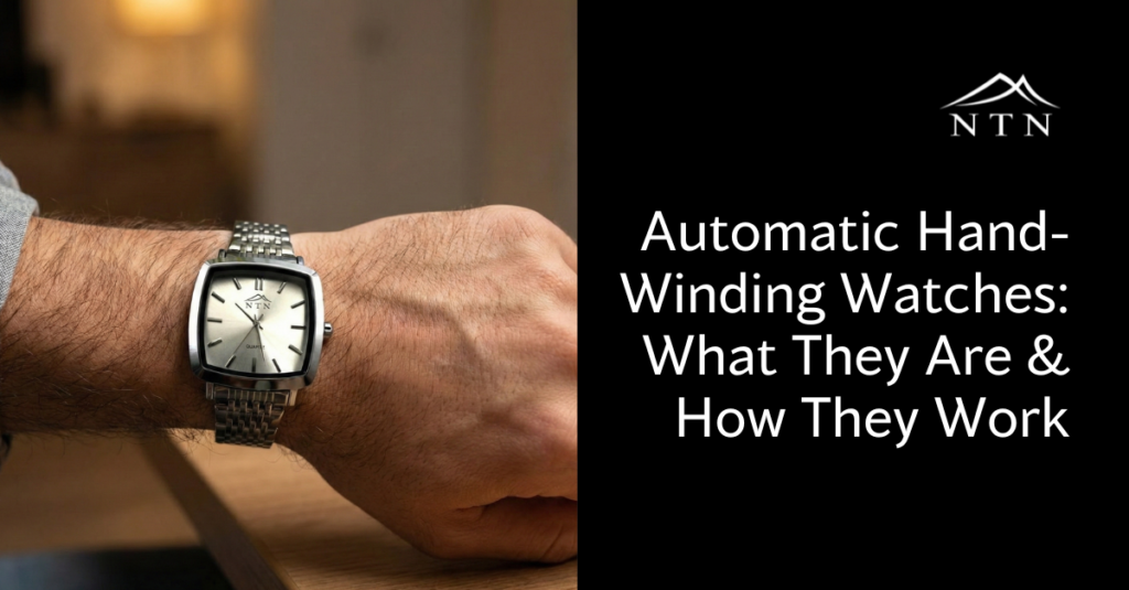 Automatic hand-winding men's watch with classic silver dial and stylish bracelet. Perfect for timeless fashion.