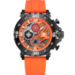 T5 Quartz Multifunction Chronograph Watch - Orange - Silicon Strap - Water Resistant - H3956GF