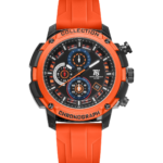 T5 Quartz Multifunction Chronograph Watch - Orange - Silicon Strap - Water Resistant - H4015GH