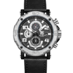 T5 Quartz Multifunction Chronograph Watch - Black - Leather Strap - Water Resistant - H4020GA