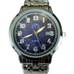 NTN Quartz Blue Dial Steel Strap Watch for Men with Date Function - 4021SMBL