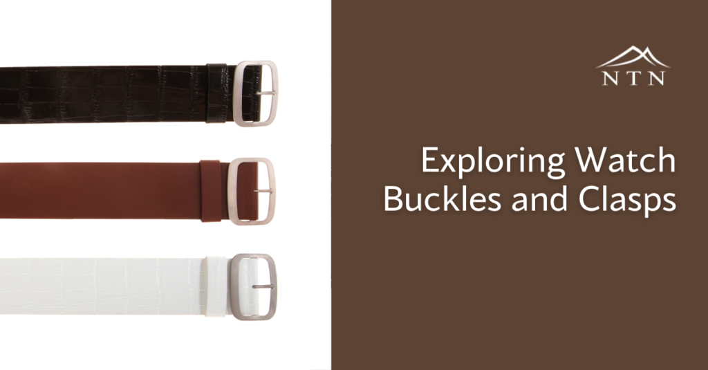 Elegant watch straps in black, brown, and white leather.