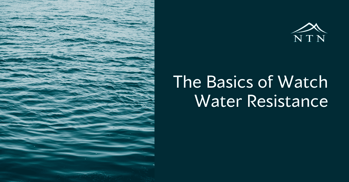 Close-up of water surface illustrating water resistance principles; NTN educational material.