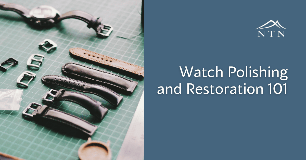 Detailed process of watch polishing and restoration techniques showcased.