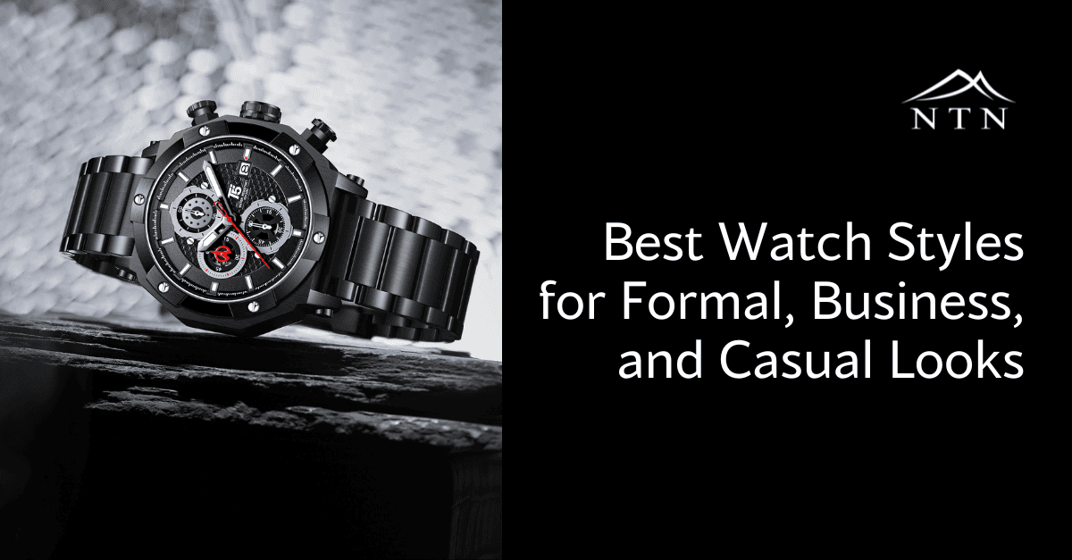High-quality black wristwatch with multiple dials, perfect for formal, business, and casual wear.
