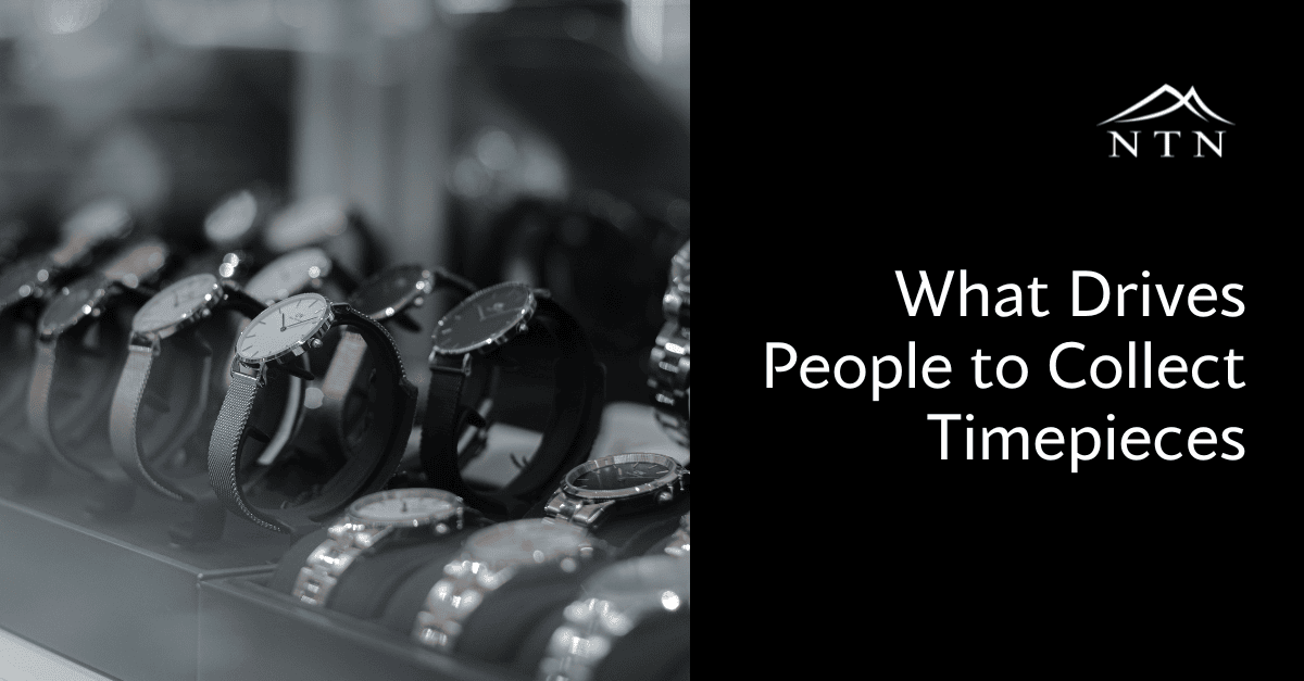 Close-up of stylish watches arranged on a display shelf, showcasing diverse designs and bands.