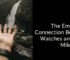 Close-up of a wristwatch against waterfall backdrop, highlighting the emotional bond between watches and life achievements.