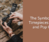 Hand holding a camera with a clock symbol, symbolizing timepieces in film.