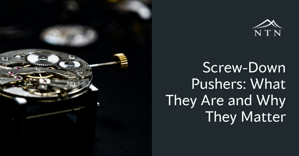 Detailed image of watch movement gears and parts for timepiece assembly.