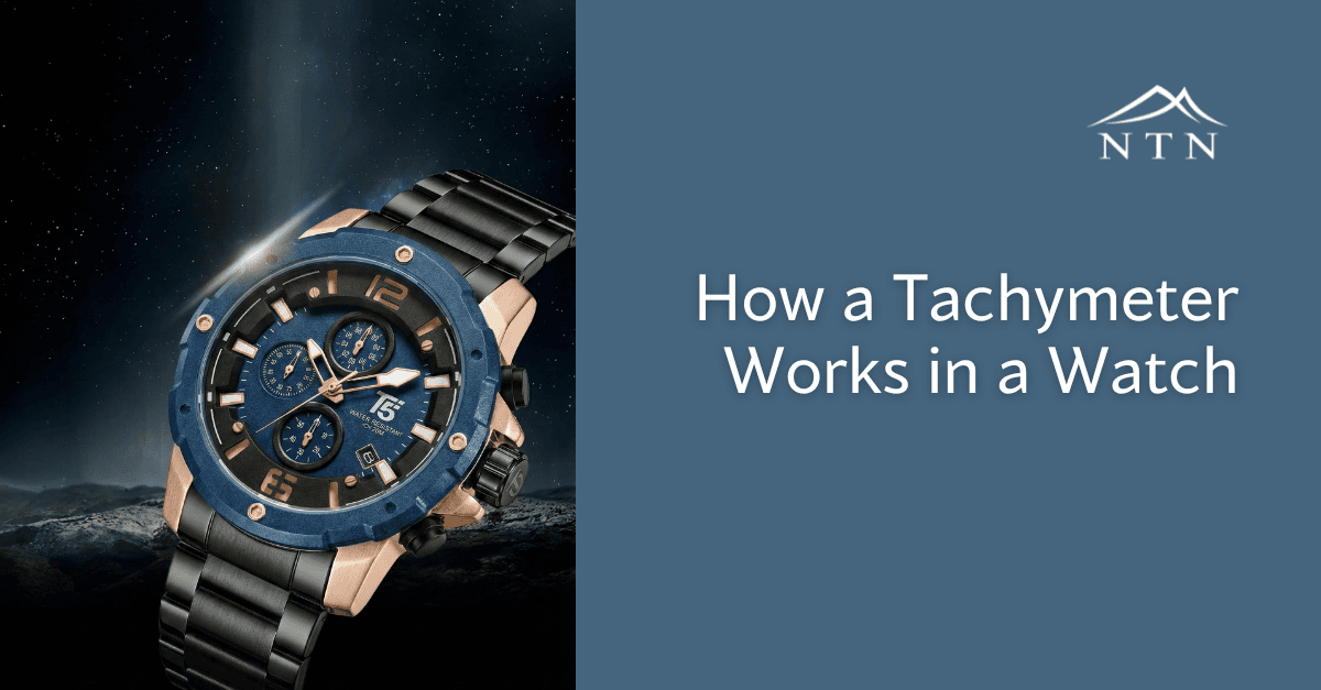Precise tachymeter features on luxury watch for accurate speed measuring.