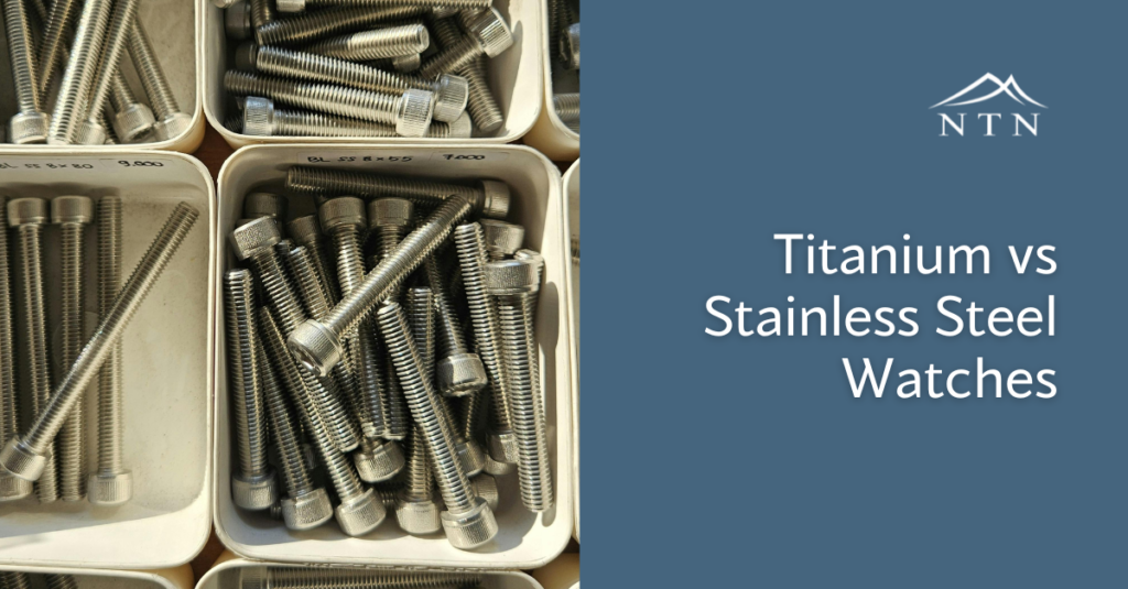 High-quality titanium and stainless steel watch components.