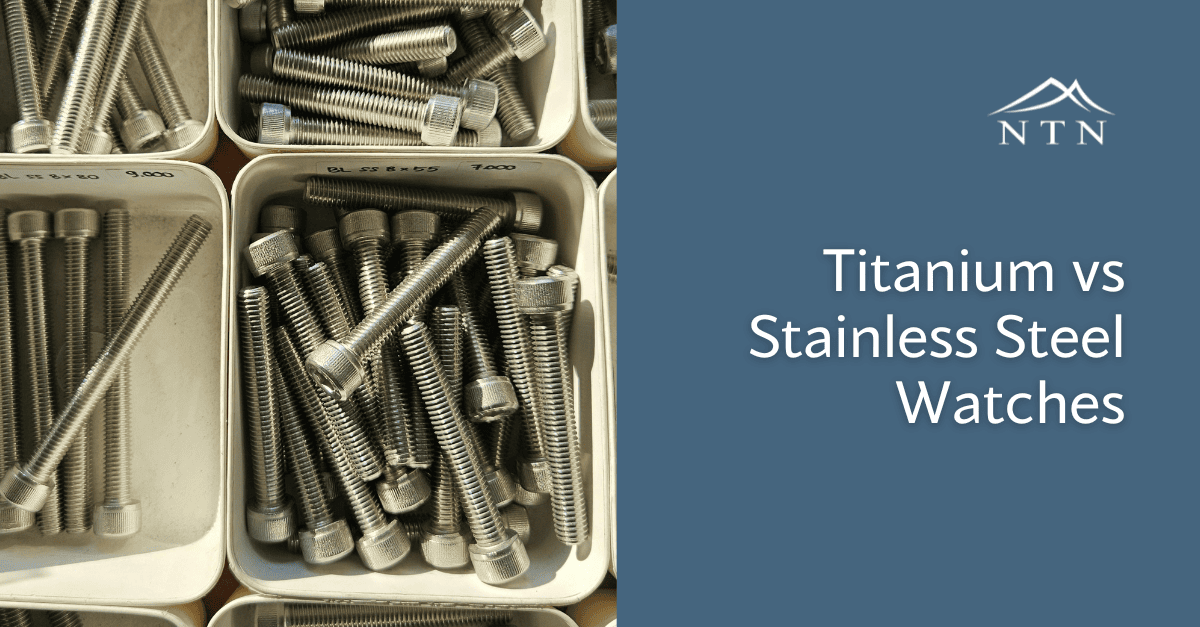High-quality titanium and stainless steel watch components.