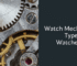 Precision watch movements and gears in detail.