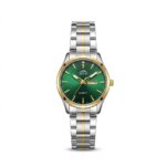 NTN Quartz Green Dial Two-Tone Steel Case Watch for Women - W8809BMGR