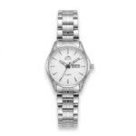 NTN Quartz White Dial Sliver Steel Case Watch for Women - W8809SMWH
